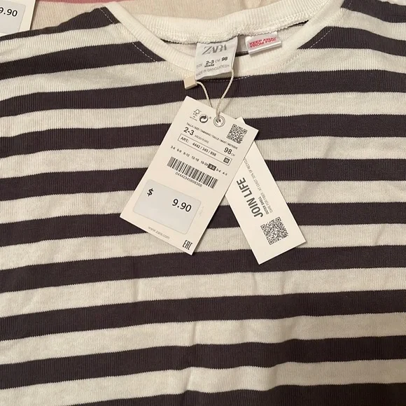 Zara kids striped shirts NWT 2-3 - Picture 3 of 4